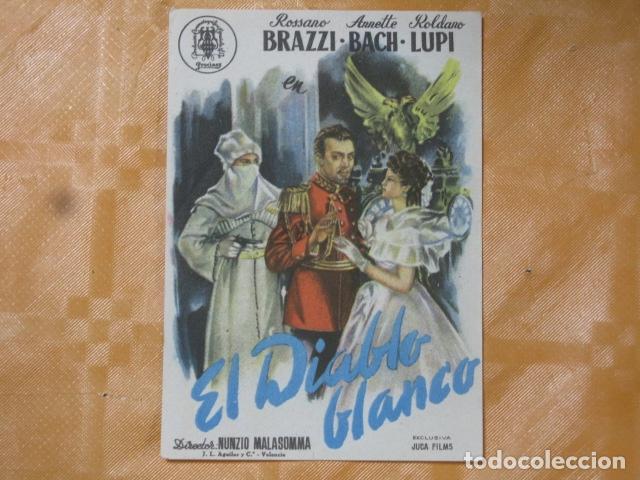 Cine: FOLLETO DE MANO EL DIABLO BLANCO - Foto 1