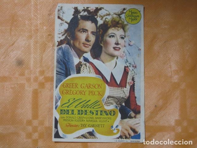Cine: FOLLETO DE MANO EL VALLE DEL DESTINO - Foto 1