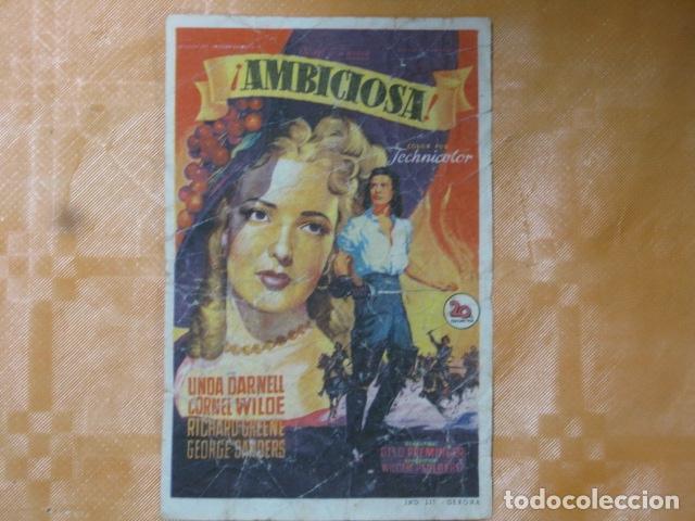 Cine: FOLLETO DE MANO AMBICIOSA - Foto 1