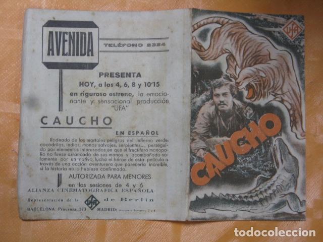 Cine: FOLLETO DE MANO CAUCHO - Foto 1