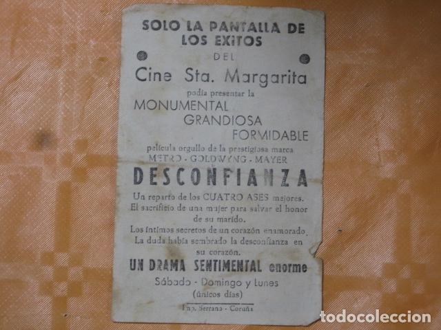 Cine: FOLLETO DE MANO DESCONFIANZA - Foto 2
