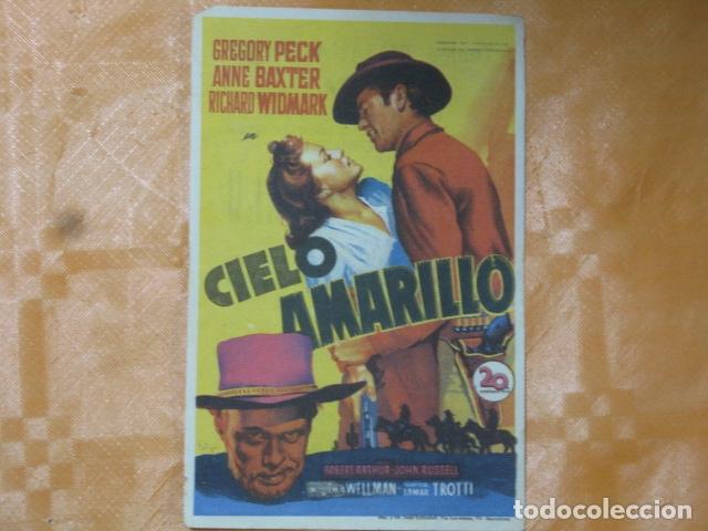 Cine: FOLLETO DE MANO CIELO AMARILLO - Foto 1