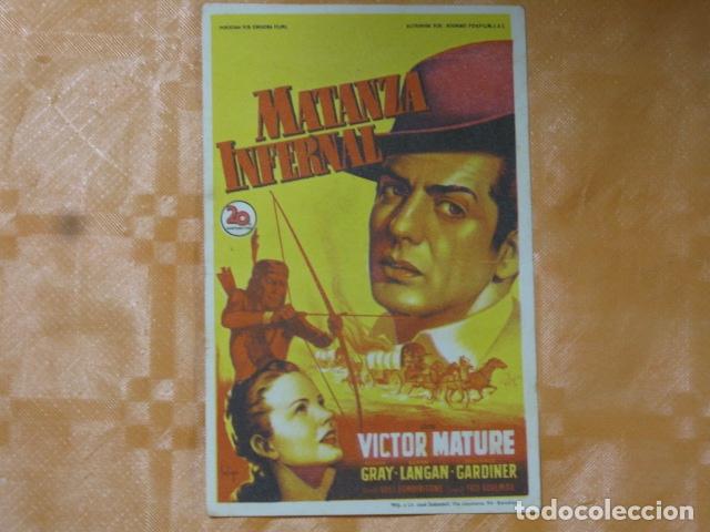 Cine: FOLLETO DE MANO MATANZA INFERNAL - Foto 1