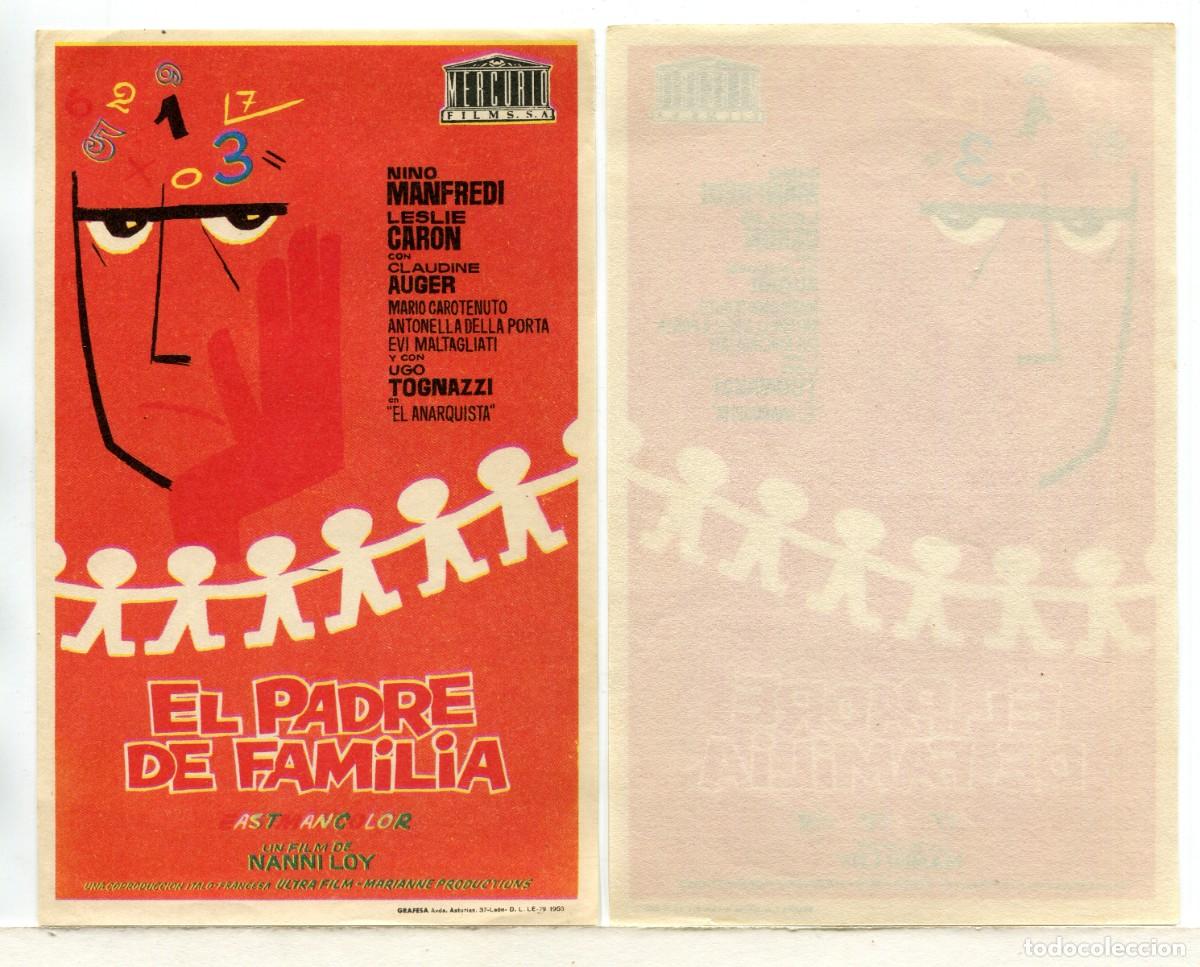  Foglietti di film di film antichi di cinema: EL PADRE DE FAMILIA, con Leslie Caron.
