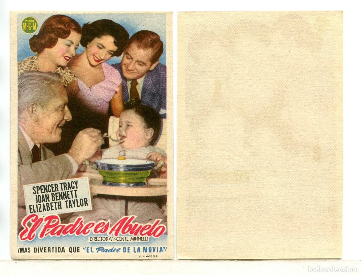  Foglietti di film di film antichi di cinema: EL PADRE ES ABUELO, con Spencer Tracy.