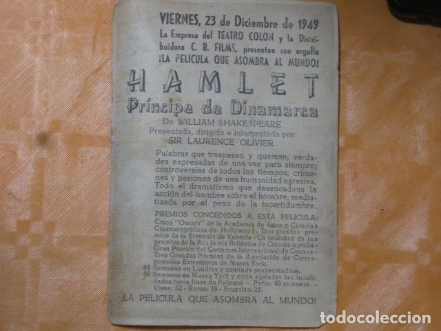 Cine: FOLLETO DE MANO HAMLET - Foto 2