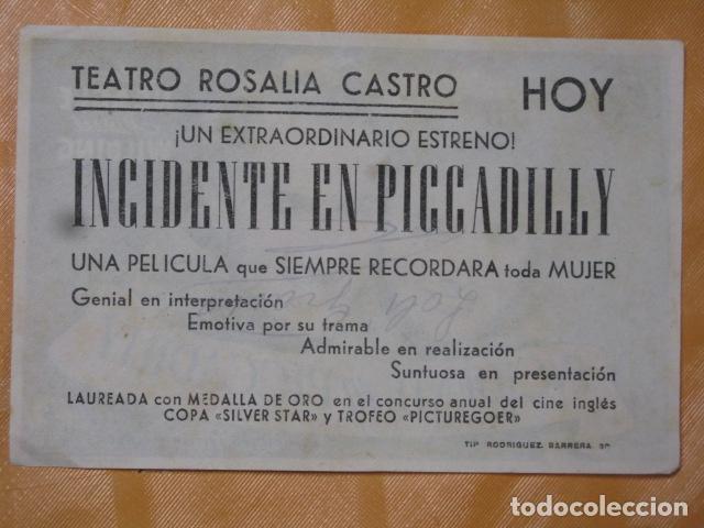 Cine: FOLLETO DE MANO INCIDENTE EN PICADILLY - Foto 2