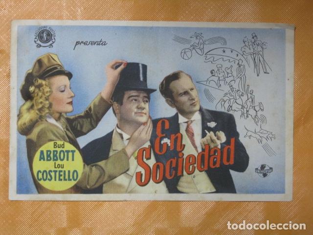 Cine: FOLLETO DE MANO EN SOCIEDAD - Foto 1