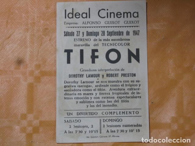 Cine: FOLLETO DE MANO TIFON - Foto 2