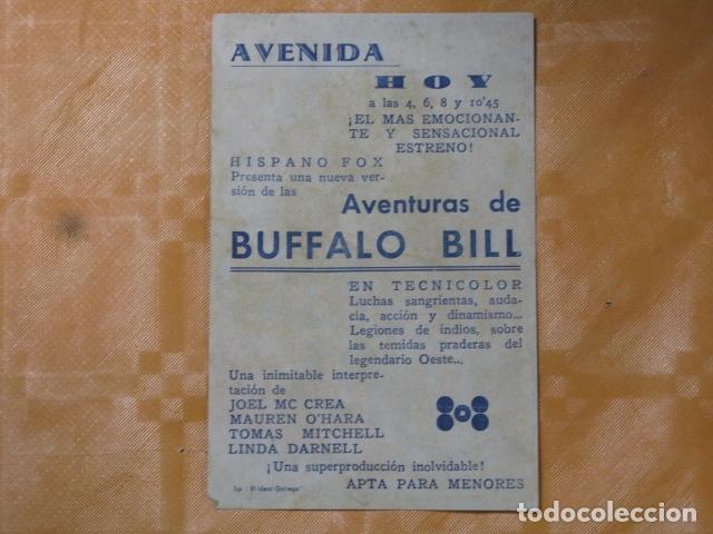 Cine: FOLLETO DE MANO BUFALO BILL - Foto 2