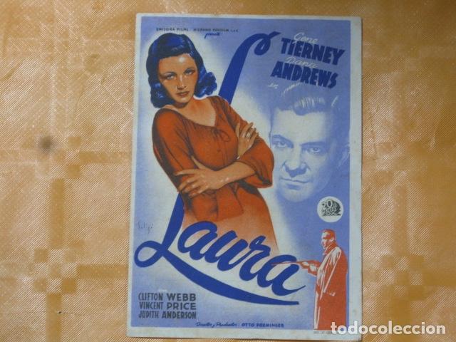 Cine: FOLLETO DE MANO LAURA - Foto 1