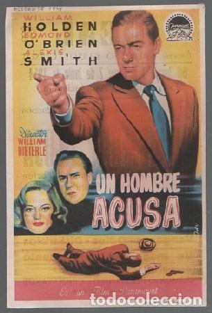 Cine: PROGRAMA DE CINE. UN HOMBRE ACUSA PC-6878 - Foto 1