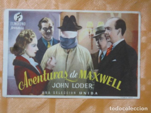 Cine: FOLLETO DE MANO AVENTURAS DE MAXWELL - Foto 1