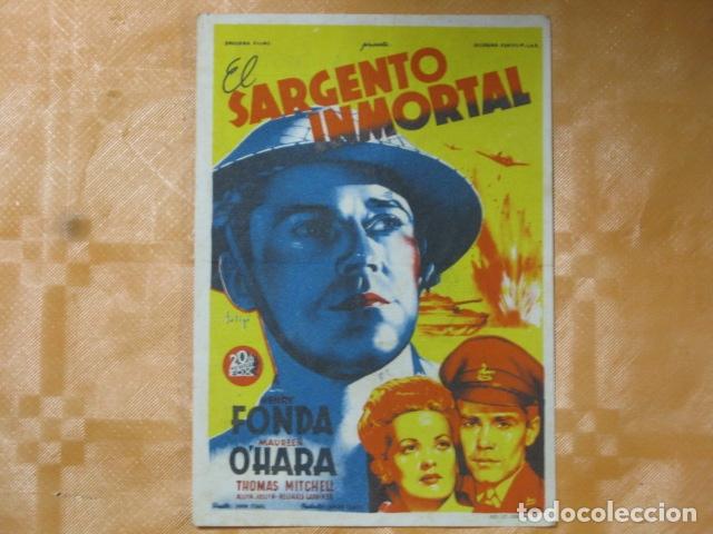 Cine: FOLLETO DE MANO EL SARGENTO INMORTAL - Foto 1