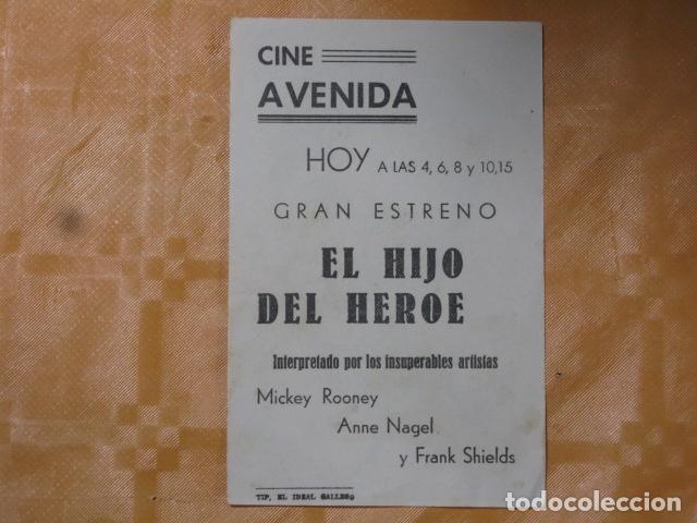 Cine: FOLLETO DE MANO EL HIJO DEL HEROE - Foto 2