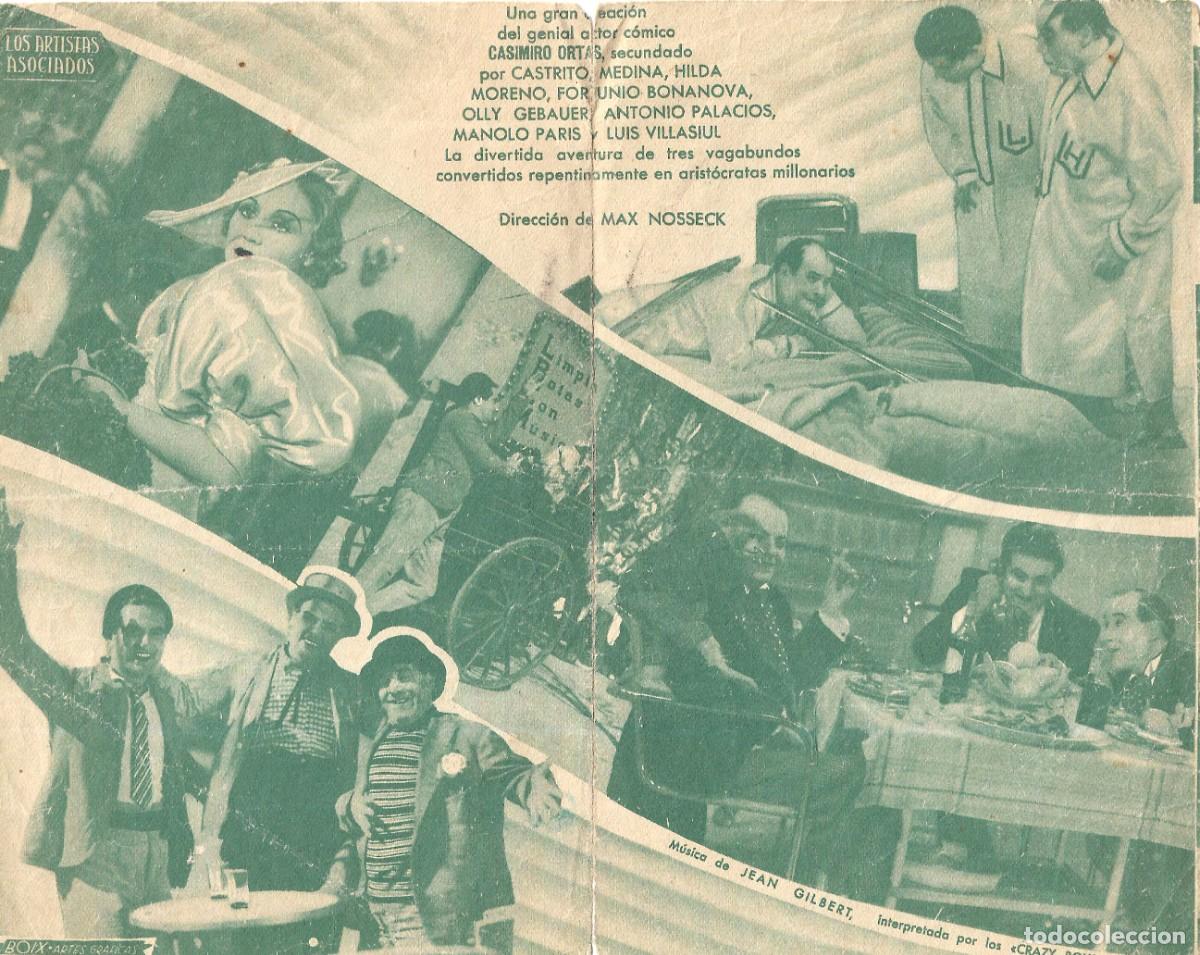 Cine: PG - PROGRAMA DOBLE - PODEROSO CABALLERO - CASIMIRO ORTAS - CINE MONUMENTAL - 1936. - Foto 2