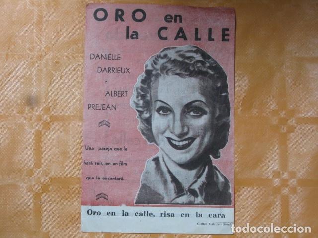 Cine: FOLLETO DE MANO ORO EN LA CALLE - Foto 1