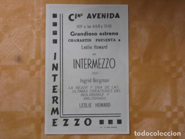 Cine: FOLLETO DE MANO INTERMEZZO - Foto 2