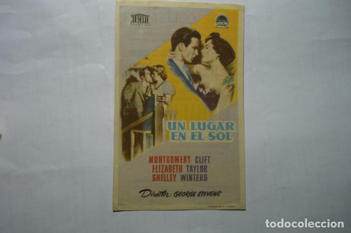 Cine: programa un lugar en el sol- elizabeth taylor publicidad
