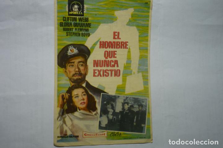  Flyers Publicitaires de films Anciens: programa el hombre que nunca existio.-clifton webb publicidad