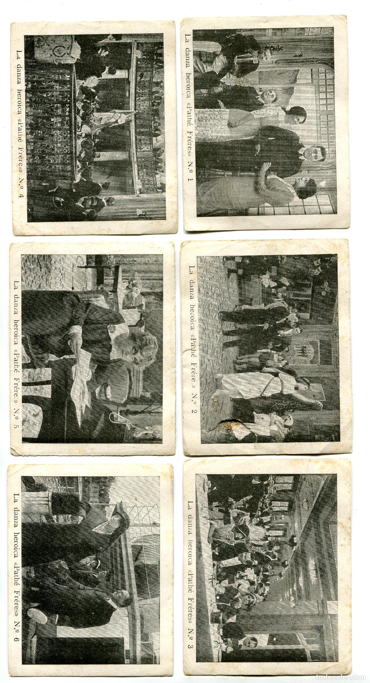  Flyers Publicitaires de films Anciens: LA DANZA HER&Oacute;ICA .6 CROMOS- FOTOTIPIAS 7 X 9 cms., COLECCI&Oacute;N COMPLETA. 1913-15.