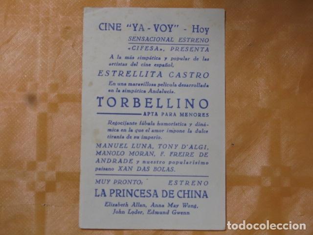 Cine: FOLLETO DE MANO TORBELLINO - Foto 2