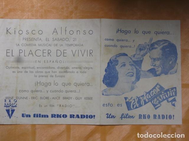 Cine: FOLLETO DE MANO EL PLACER DE VIVIR - Foto 1