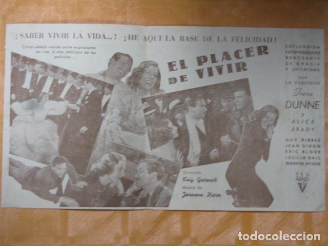 Cine: FOLLETO DE MANO EL PLACER DE VIVIR - Foto 2