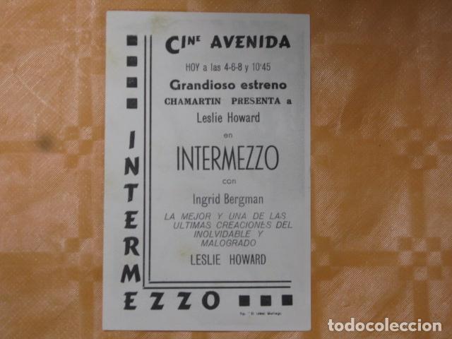 Cine: FOLLETO DE MANO INTERMEZZO - Foto 2