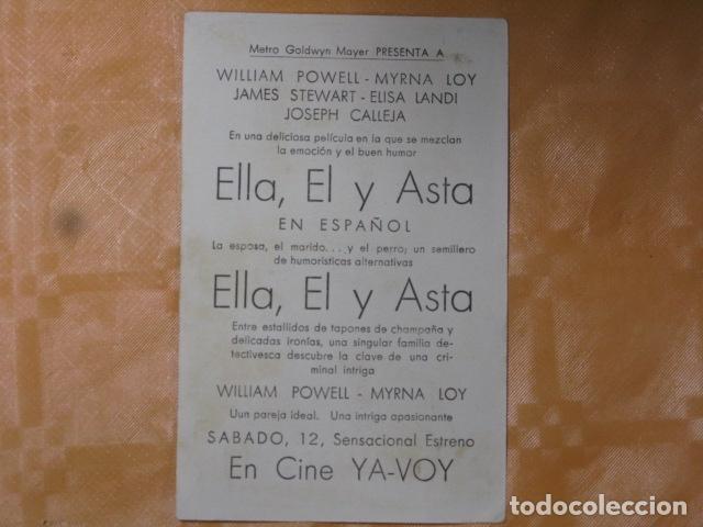 Cine: FOLLETO DE MANO ELLA EL Y ASTA - Foto 2