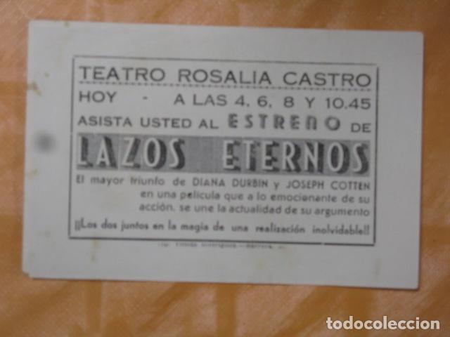 Cine: FOLLETO DE MANO LAZOS ETERNOS - Foto 2