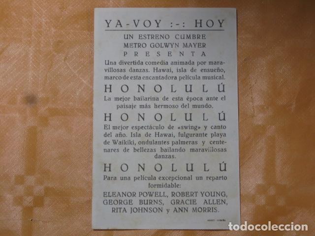 Cine: FOLLETO DE MANO HONOLULU - Foto 2
