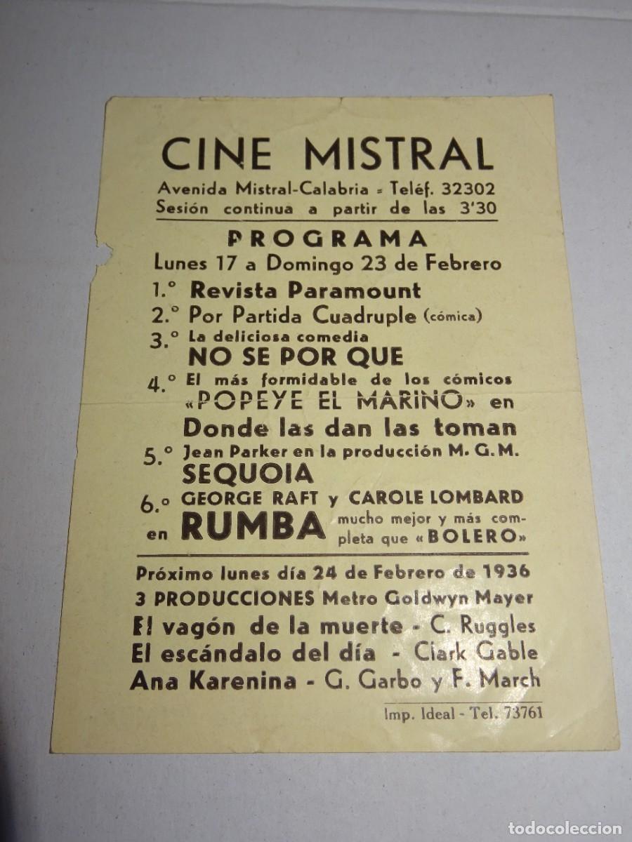 Cine: PROGRAMA DE CINE - NO SE POR QUE - SEQUOIA - SE&Ntilde;ALES DE USO - Foto 2