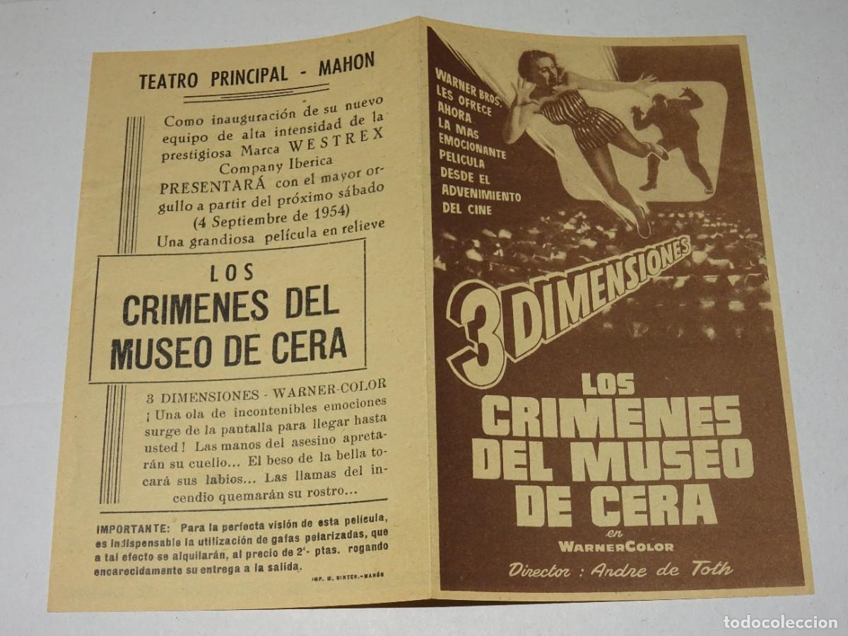 Cine: PROGRAMA DE CINE - 3 DIMENSIONES LOS CRIMENES DEL MUSEO DE CERA - BUEN ESTADO - Foto 1