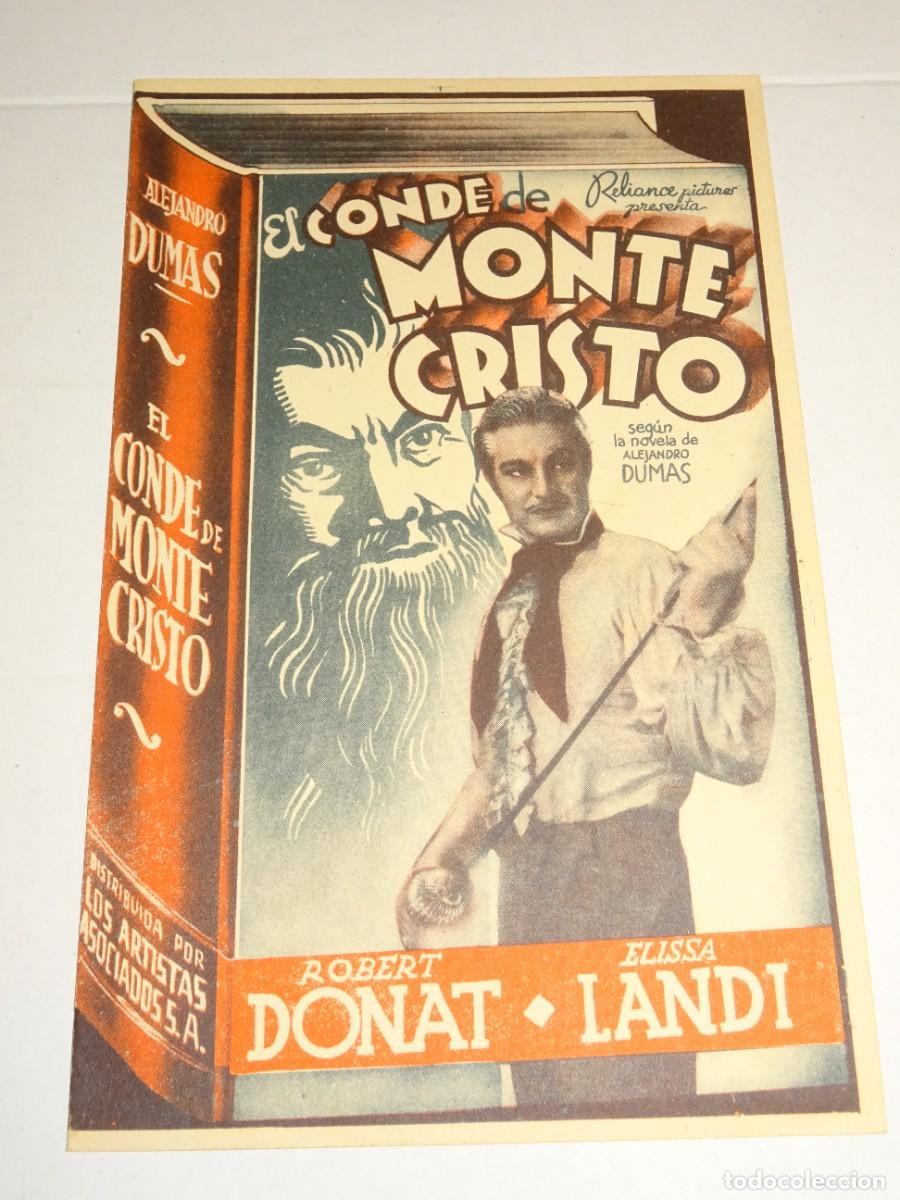 Cine: PROGRAMA DE CINE - EL CONDE DE MONTE CRISTO - BUEN ESTADO - Foto 1