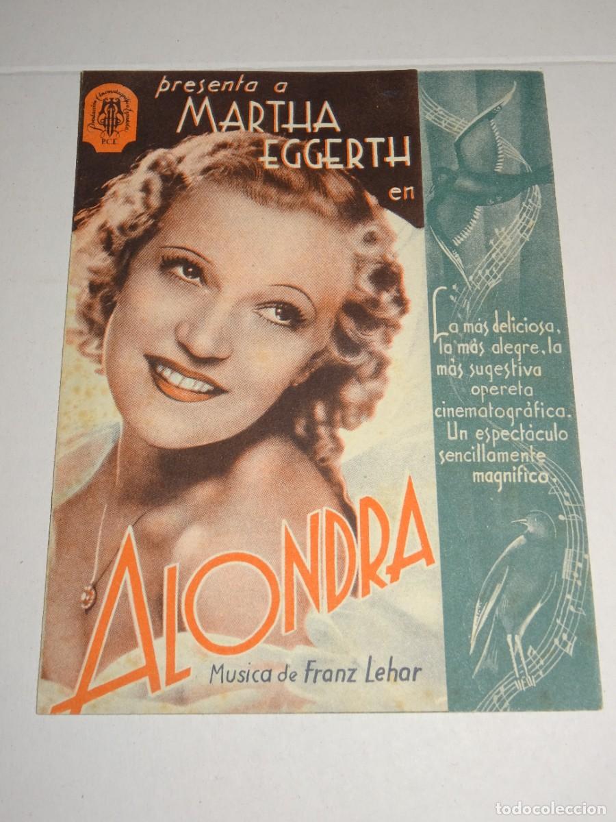 Cine: PROGRAMA DE CINE - ALONDRA - BUEN ESTADO - Foto 1