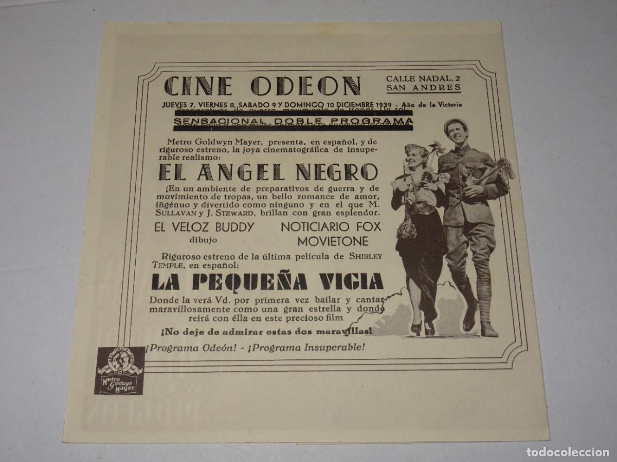 Cine: PROGRAMA DE CINE - EL ANGEL NEGRO - BUEN ESTADO - Foto 2