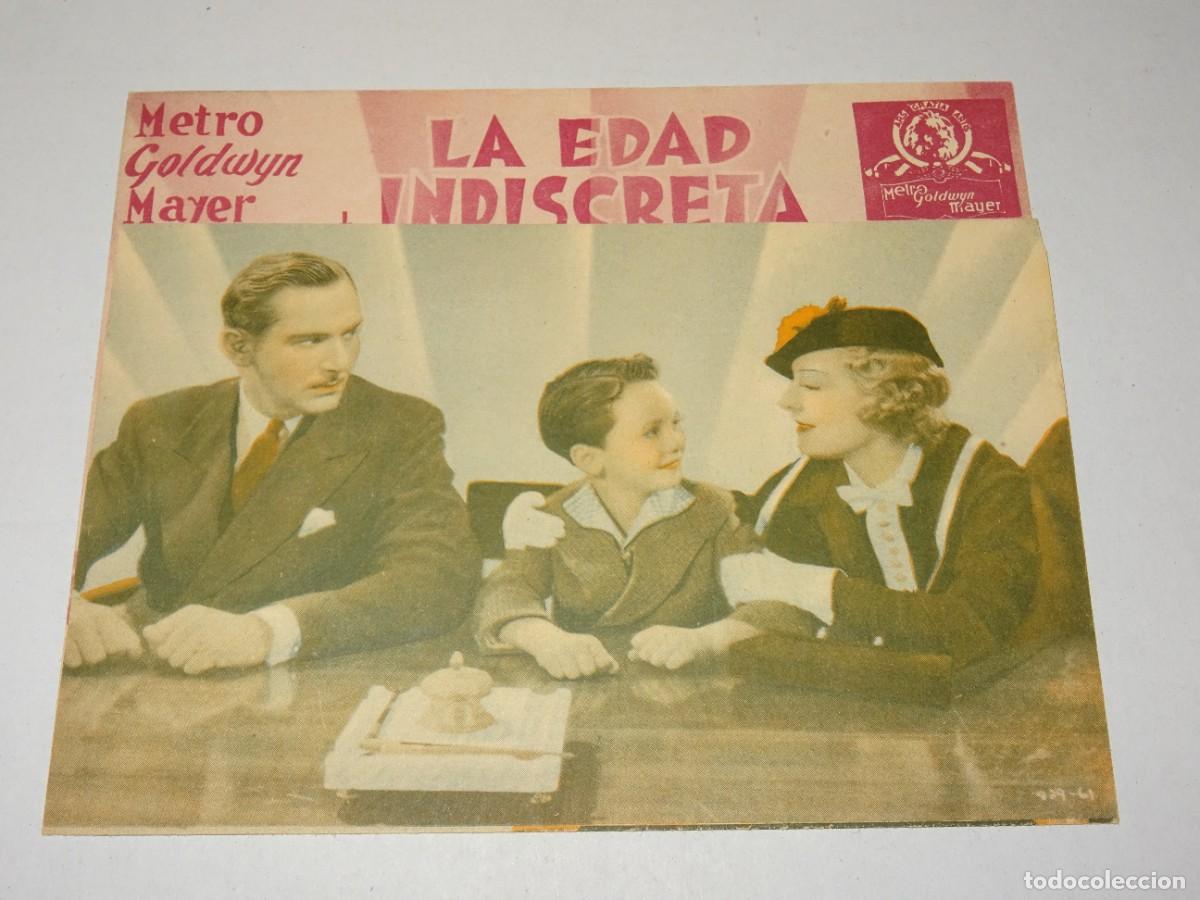 Cine: PROGRAMA DE CINE - LA EDAD INDISCRETA - BUEN ESTADO - Foto 1