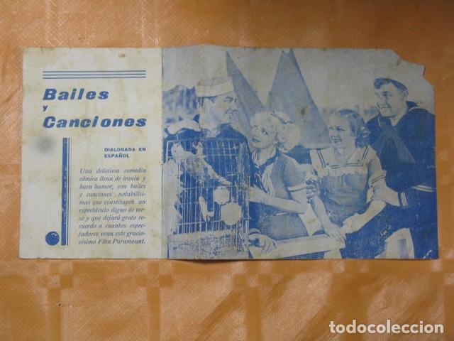 Cine: FOLLETO DE MANO BAILES Y CANCIONES - Foto 1