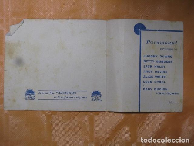 Cine: FOLLETO DE MANO BAILES Y CANCIONES - Foto 2