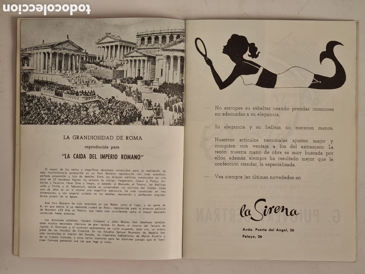 Cine: Gu&iacute;a Programa Cine Novedades La Ca&iacute;da del Imperio Romano - Sof&iacute;a Loren Stephen Boyd - Foto 9