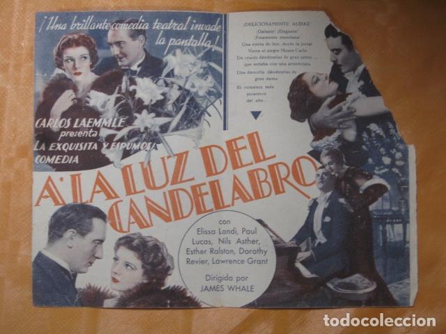 Cine: FOLLETO DE MANO A LA LUZ DEL CANDELABRO - Foto 2