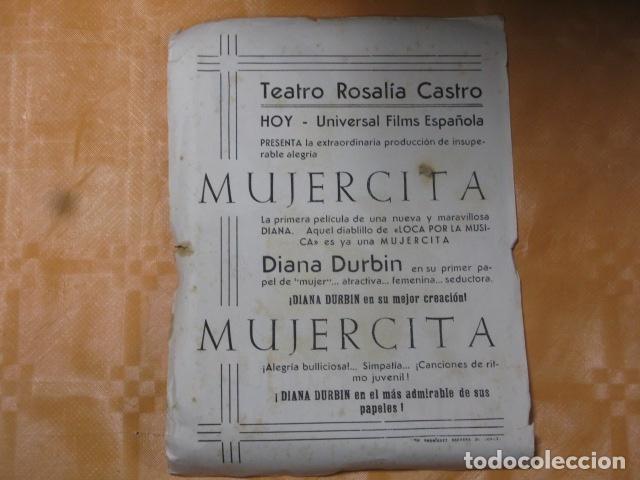 Cine: FOLLETO DE MANO MUJERCITA - Foto 2