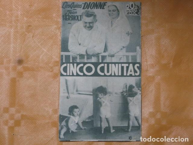 Cine: FOLLETO DE MANO CINCO CUNITAS - Foto 1