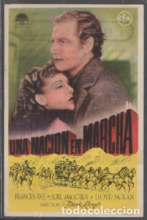 Flyers Publicitaires de Films Anciens: PROGRAMA DE CINE. UNA NACI&Oacute;N EN MARCHA PC-6922