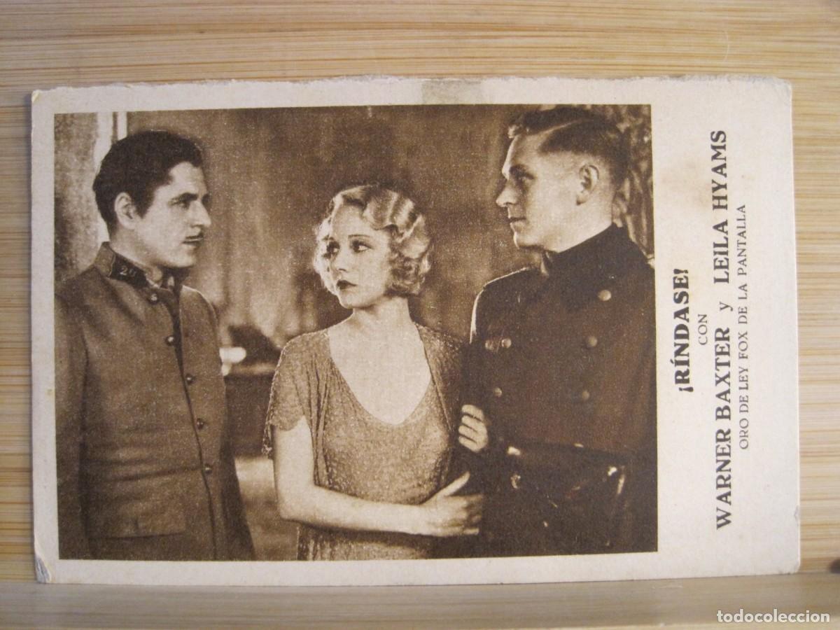 Cinema: RINDASE !-WARNER BAXTER Y LEILA HYAMS-PROGRAMA DE CINE-POSTAL-VER FOTOS-(102.808)