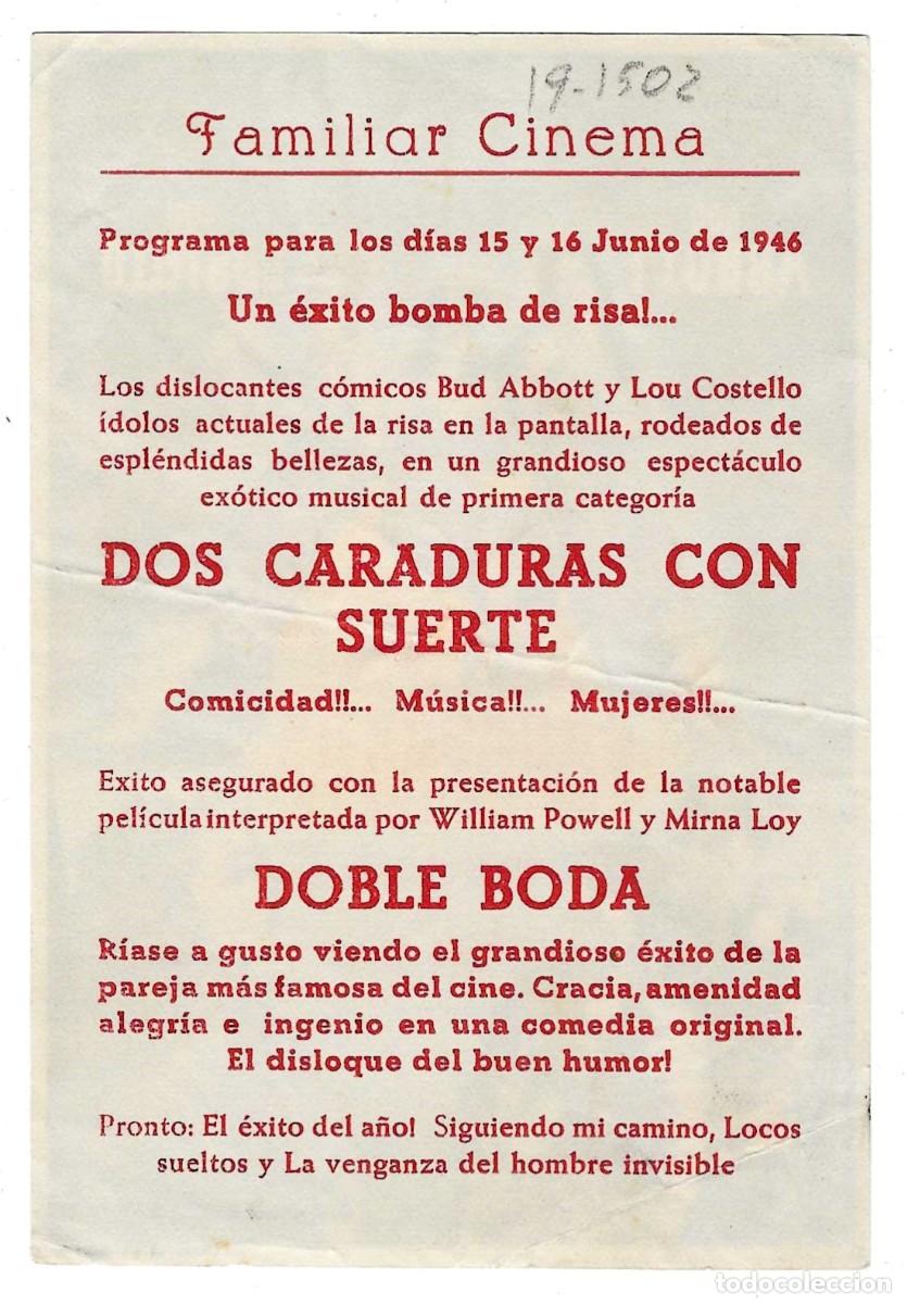 Cine: Programa Cine. Dos caraduras con suerte. 19-1502 - Foto 2