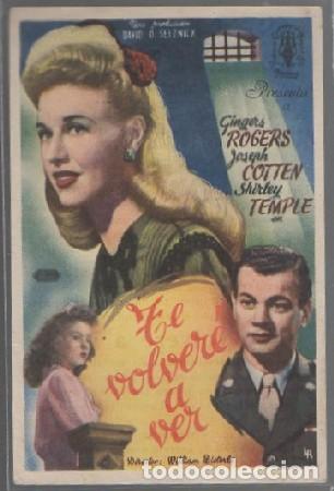 Cine: PROGRAMA DE CINE. TE VOLVER&Eacute; A VER PC-6950 - Foto 1