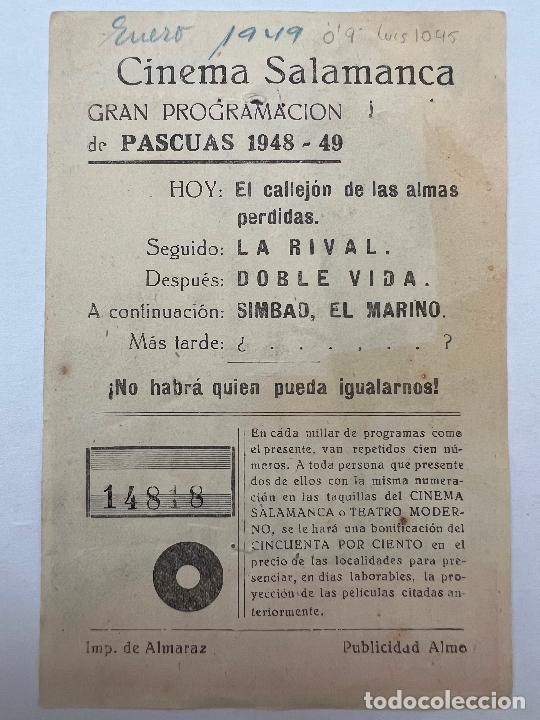 Cine: PROGRAMA DE CINE. SIMBAD EL MARINO. CON PUBLICIDAD. - Foto 2