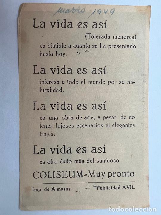 Cine: PROGRAMA DE CINE. LA VIDA ES ASI. CON PUBLICIDAD. - Foto 2